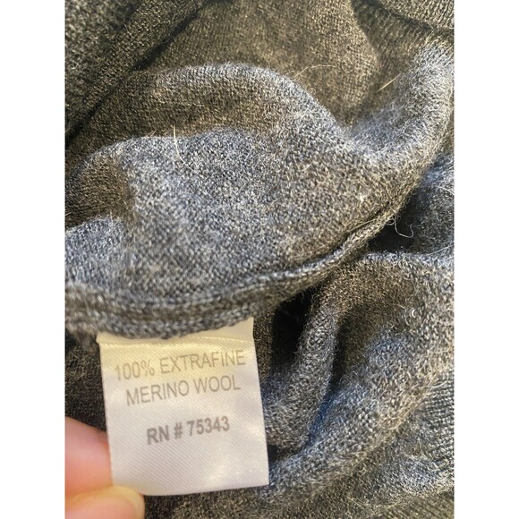 Tahari Sweater Vest Womens XL Grey 100% Wool Knit Academia Collegiate Old Money - Picture 6 of 6